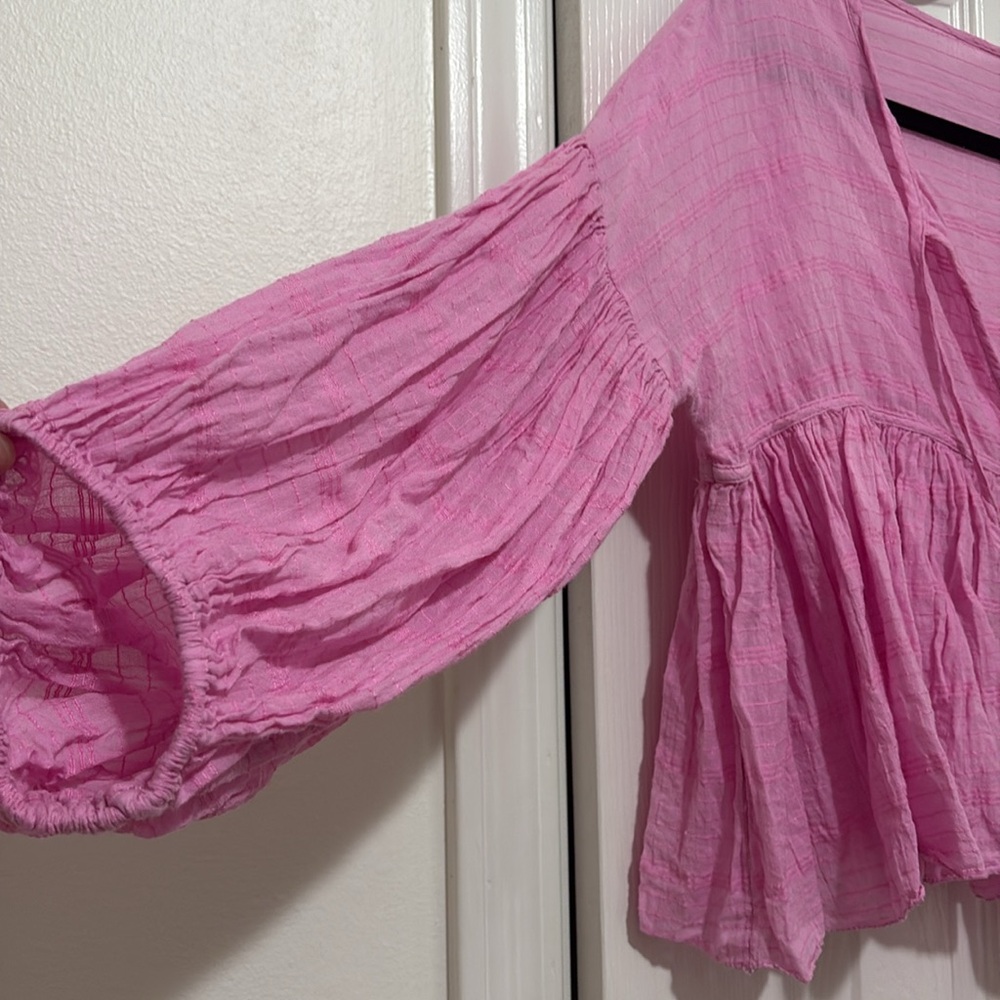 Pink flowy free people top - Picture 4 of 4